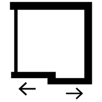 Απεικονίζεται το picto μίας τετράγωνης ντουζιέρας.